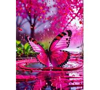 Puzzle de 150 Pièces pour Adultes, Puzzle Adulte 150 Pieces Coloré, Puzzles Difficile Impossible Activité Familiale Parfaite(Papillon Rose)