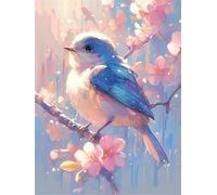Puzzle de 150 Pièces pour Adultes, Puzzle Adulte 150 Pieces Coloré, Puzzles Difficile Impossible Activité Familiale Parfaite(Oiseaux Bleus printaniers)