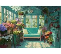 Puzzle de 1500 Pièces pour Adultes Fleur de Serre, Bricolage Coloré Puzzle Adulte 1500 pièces, Puzzles pour Activité Familiale, Parfait pour Les Soirées Jeux 87x57cm