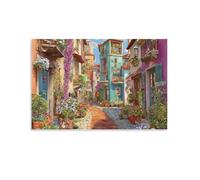 Puzzle de 1500 pièces pour Adultes, Puzzle 3D, Images Haute résolution, décoration intérieure, Rue européenne colorée1500 pièces, Ans 57x87cm