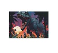 Puzzle de 1500 pièces pour Adultes, Puzzle 3D, Images Haute résolution, décoration intérieure, Salon, décoration Murale.Scène de Jungle avec des Dinosaures 57x87cm