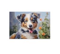 Puzzle de 1500 pièces pour Adultes, Puzzle 3D, Images Haute résolution, décoration intérieure, Salon, décoration Murale.Adorable Berger Australien 57x87cm