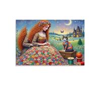 Puzzle de 1500 pièces pour Adultes, Puzzle 3D, Images Haute résolution, décoration intérieure, Salon, décoration Murale.Scène de Couture de Fille Fantastique 57x87cm