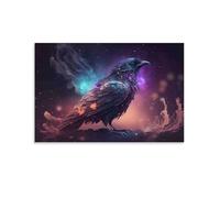 Puzzle de 1500 pièces pour Adultes, Puzzle 3D, Images Haute résolution, décoration intérieure, Salon, décoration Murale.Corbeau Mystique Cosmique 57x87cm