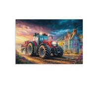 Puzzle de 1500 pièces pour Adultes, Puzzle 3D, Images Haute résolution, décoration intérieure, Salon, décoration Murale.Tracteur sur Chemin de Terre 57x87cm