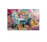 Puzzle de 1500 pièces pour Adultes, Puzzle 3D, Images Haute résolution, décoration intérieure, scène de Tracteur Vintage Adultes et Enfants à partir de 14 Ans - Puzzle de qualité supérieure 57x87cm