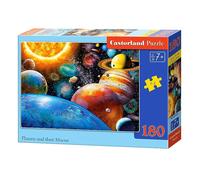 Puzzle de 180 pièces. Planètes et leurs lunes.