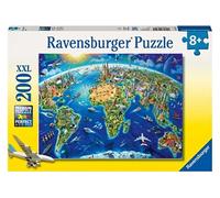 Puzzle de 200 pièces - Ravensburger 12722 - Carte du Monde
