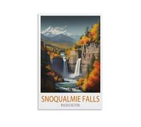 Puzzle de 200 pièces, Chutes de Snoqualmie, Washington, Jeu de Loisirs, éducatif et détendu, décoration intérieure, Cadeau Artistique, 35 x 25 cm