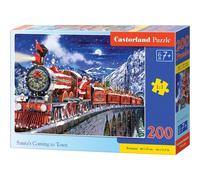 Puzzle de 200 pièces - Le Père Noël arrive en ville