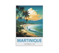 Puzzle de 200 pièces Martinique, mer des Caraïbes. Puzzle en Papier adapté aux Adultes, aux Enfants et aux familles. Jeu Anti-Stress. 35 x 25 cm.
