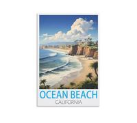 Puzzle de 200 pièces, Plage californienne, Jeu de Loisirs éducatif et détendu, Décoration intérieure, Cadeau Artistique, 35 x 25 cm
