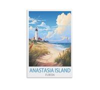 Puzzle de 200 pièces pour Adultes - Île Anastasia, Floride - 200 pièces - Paysage en Papier - Jouet éducatif pour Enfants - Cadeau - 35 x 25 cm