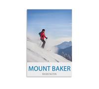 Puzzle de 200 pièces pour Adultes - Mont Baker, Washington - Ski - Jeu de décompression - Jouet pour Enfants et étudiants - Cadeau de Noël ou d'anniversaire - 35 x 25 cm