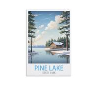 Puzzle de 200 pièces pour Adultes - Parc d'État de Pine Lake - Puzzle en Bois de 200 pièces - Jeu éducatif pour Adultes et Enfants - Jeu de détente Familial - 35 x 25 cm