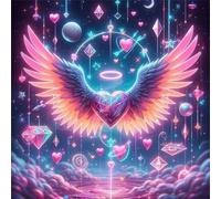 Puzzle de 200 pièces pour Adultes,Paysage aux Ailes Roses DIY Puzzles Divertissement Créatif,Puzzle Classiques,Cadeaux pour Art Mural(28 x 28 cm)