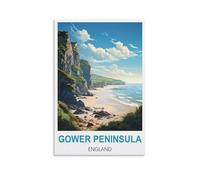Puzzle de 200 pièces pour Adultes - Péninsule de Gower, Angleterre. Puzzle de 200 pièces en Papier représentant Un Paysage, idéal pour Les Enfants et Les Enfants. Dimensions : 35 x 25 cm.
