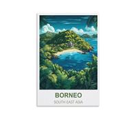 Puzzle de 200 pièces pour Adultes Puzzle en Papier d’Asie du Sud-Est de Bornéo Jeu de décompression des Jouets pour Adultes 35x25cm