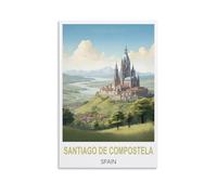 Puzzle de 200 pièces pour Adultes - Saint-Jacques-de-Compostelle, Espagne - Puzzle Classique de 200 pièces pour Adolescents, garçons et Filles - 35 x 25 cm