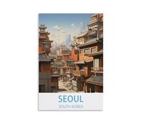 Puzzle de 200 pièces pour Adultes Séoul Corée du Sud Casse-Puzzle de Rue pour Adultes 200 pièces, Puzzle Classique Adolescents garçons Filles Puzzles 35x25cm