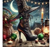 Puzzle de 200 pièces pour Adultes,Talons Hauts Chapeau de sorcière DIY Puzzles Divertissement Créatif,Puzzle Classiques,Cadeaux pour Art Mural(28 x 28 cm)