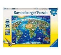 Puzzle de 200 pièces - Ravensburger 12722 - Carte du Monde