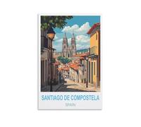 Puzzle de 200 pièces, Saint-Jacques-de-Compostelle (Espagne), Jeu éducatif pour Adultes, 35 x 25 cm.