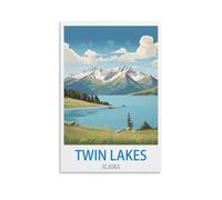 Puzzle de 200 pièces Twin Lakes Alaska pour Noël (35 x 25 cm) - À Offrir à la Famille et aux Amis
