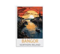 Puzzle de 2000 pièces, Bangor, Irlande du Nord. Jeu de décompression pour Adultes, étudiants et Enfants pour Noël ou Un Anniversaire. 100 x 70 cm.