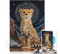 Puzzle de 2000 pièces découpé avec précision Guépard Fantastique Fait de Papier，pour Les 14 Ans et Plus Staycation Tuer Le Temps Décorations et Cadeaux Uniques pour la Maison。Taille：70x100cm