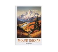 Puzzle de 2000 pièces, Mont Igikpak Alaska, 70 x 100 cm, Un Cadeau Relaxant et Stimulant pour Adultes, Adolescents et Seniors.