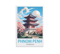 Puzzle de 2000 pièces, Phnom Penh, Cambodge. Jeu de décompression pour Adultes, étudiants et Enfants pour Noël ou Un Anniversaire. 100 x 70 cm.