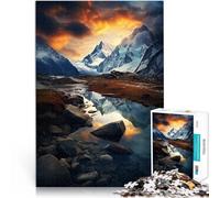 Puzzle de 2000 pièces pour Adolescents Affiches de Montagnes Fait de Papier，pour Les 14 Ans et Plus Soulagement du Stress Cadeau pour Les Anniversaires。Taille：70x100cm/27.5x39.3pouce