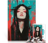 Puzzle de 2000 pièces pour Adolescents “Geisha Silence” Fait de Papier，pour Les 14 Ans et Plus Difficile à réaliser mais Amusant et Humoristique Décorations et Cadeaux Uniques pour la Maison。