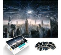 Puzzle de 2000 pièces pour Adolescents Horreur Apocalypse à New York Fabriqué en Carton pour Les 14 Ans et Plus Soulagement du Stress Cadeaux intéressants pour réduire Le Stress。Taille:70x100cm