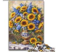Puzzle de 2000 pièces pour Adolescents, Motif Fleurs et tournesols, Jeu Familial Anti-Stress, défi Difficile, Cadeaux et Jouets exceptionnels (70x100cm)