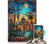 Puzzle de 2000 pièces pour Adolescents Sérénité au Clair de Lune au Caire pour Les 14 Ans et Plus pour Une soirée de Jeux et de Divertissement en Famille Collection d'artistes, Beaux-Arts。
