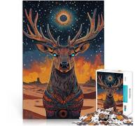 Puzzle de 2000 pièces pour Adolescents Totem du cerf Fait de Papier，pour Les 14 Ans et Plus Jeux en Famille Super Cadeau。Taille：70x100cm/27.5x39.3pouce