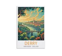 Puzzle de 2000 pièces pour Adultes, 70 x 100 cm, représentant des Affiches de Derry, Irlande du Nord. Un Jeu Stimulant pour Toute la Famille, idéal comme Cadeau pour Hommes ou Femmes.