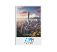 Puzzle de 2000 pièces pour Adultes - Affiche de Taipei (Taïwan) - 70 x 100 cm