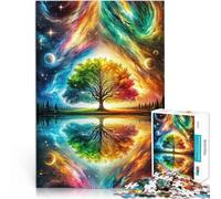 Puzzle de 2000 pièces pour Adultes Arbre de Vie Cosmique Jeux éducatifs Décoration d'intérieur Une œuvre d'art 70x100cm