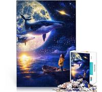 Puzzle de 2000 pièces pour Adultes Baleines Qui murmurent Jeux éducatifs Décoration d'intérieur Œuvre d'art 70x100cm