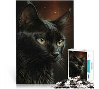 Puzzle de 2000 pièces pour Adultes Beau Chat Noir Fabriqué en Carton pour Les 14 Ans et Plus Jouets de Jeu Car C'est Un pour Toute la Famille。Taille:70x100cm/27.5x39.3pouce