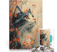 Puzzle de 2000 pièces pour Adultes Chat en Automne Jouets de Jeu pour Cadeau Familial Liste de souhaits avec Le Père Noël 70x100cm
