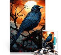 Puzzle de 2000 pièces pour Adultes Corbeau au Coucher du Soleil Difficile et défi Activités Amusantes à la Maison, Cadeaux d'anniversaire, Cadeaux de Voyage, 70x100cm
