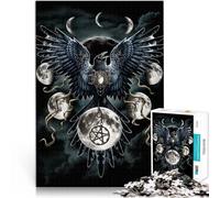 Puzzle de 2000 pièces pour Adultes Corbeau Lunaire Entraînez Votre Cerveau et Vos Mains avec Affiche et Feuille de Questions correspondantes 70x100cm
