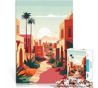 Puzzle de 2000 pièces pour Adultes Coucher de Soleil à Marrakech Jeux Jouets Cadeaux Liste de souhaits avec Le Père Noël 70x100cm