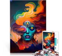 Puzzle de 2000 pièces pour Adultes Dame de feu Jouets Jeux éducatifs Soulagement du Stress Cadeaux du Père Noël Secret 70x100cm