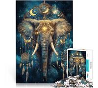 Puzzle de 2000 pièces pour Adultes Éléphant mystérieux Défi Difficile pour soulager Le Stress Cadeau Amusant 70x100cm