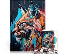 Puzzle de 2000 pièces pour Adultes Ensemble panoramique Lynx Gauche 1 Casse-tête pour Cadeau d'anniversaire, Cadeaux, décoration Murale 70x100cm